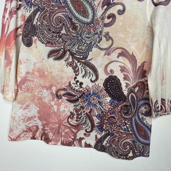 Ruby Rd. Blue and Westbound Pink Patterned Blouses set of 2 - Picture 7 of 10